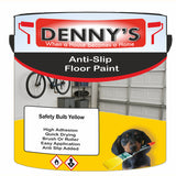 Denny's Floor Paint For Grip Coating Colour- Safety Bulb Yellow - Anti-Slip Hardwearing Safe