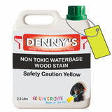 Denny's Stain Paint For Sheds Colour- Safety Caution Yellow - Weatherproof Uv-Safe Nourish