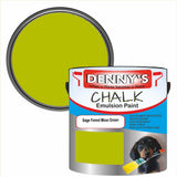 Denny's Chalk Paint For Walls Colour- Sage Forest Moss Green - Matte Wipe-Clean Coverage