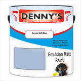 Denny's Emulsion Paint For Walls Colour- Denim Soft Blue - Matte Wipe-Clean Durable Coverage
