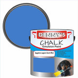 Denny's Chalk Paint For Ceilings Colour- Sapphire Lagoon Azure Blue - Matte Stain-Hide Ceiling