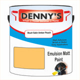 Denny's Emulsion Paint For Ceilings Colour- Blush Satin Amber Peach - Matte Low-Splatter Stain-Hide Bright