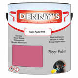 Denny's Floor Paint For Commercial Areas Colour- Satin Pastel Pink - High-Traffic Anti-Slip Hardwearing