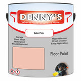 Denny's Floor Paint For Garages Colour- Satin Pink - Oilproof Tyre-Tough Hardwearing