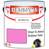 Denny's High Temp Paint For Boilers Colour- Satin Ribbon Pink - Heatproof Anti-Rust Longlife