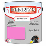 Denny's Floor Paint For Sheds Colour- Satin Ribbon Pink - Durable Anti-Slip Weatherproof