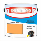 Denny's Plastic Paint For Pipes Colour- Scaffold Yellow - Chemical-Safe Impactproof Durable
