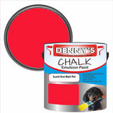 Denny's Chalk Paint For Furniture Colour- Scarlet Rose Maple Red - Matte Scuffproof Refresh