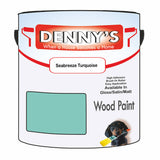 Denny's Wood Paint For Doors Colour- Seabreeze Turquoise - Scuffproof Weatherproof Smooth