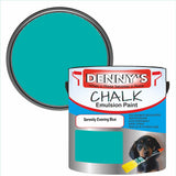 Denny's Chalk Paint For Walls Colour- Serenity Evening Blue - Matte Wipe-Clean Coverage