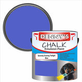Denny's Chalk Paint For Walls Colour- Serenity Evening Twilight Blue - Matte Wipe-Clean Coverage