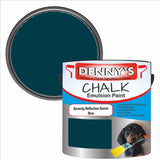Denny's Chalk Paint For Walls Colour- Serenity Reflection Denim Blue - Matte Wipe-Clean Coverage