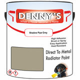 Denny's High Temp Paint For Pipes Colour- Shadow Pipe Grey - Heatproof Corrosionguard Durable
