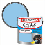 Denny's Chalk Paint For Walls Colour- Shoreline Horizon Denim Blue - Matte Wipe-Clean Coverage