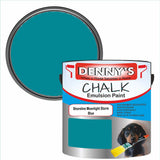 Denny's Chalk Paint For Walls Colour- Shoreline Moonlight Storm Blue - Matte Wipe-Clean Coverage