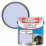 Denny's Chalk Paint For Walls Colour- Shoreline Sapphire Azure Blue - Matte Wipe-Clean Coverage
