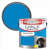 Denny's Chalk Paint For Walls Colour- Shoreline Tranquil Blue - Matte Wipe-Clean Coverage
