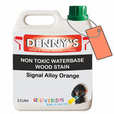 Denny's Stain Paint For Sheds Colour- Signal Alloy Orange - Weatherproof Uv-Safe Nourish