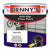 Denny's Floor Paint For Grip Coating Colour- Signal Blue - Anti-Slip Hardwearing Safe