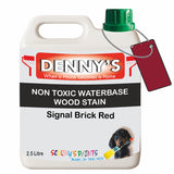 Denny's Stain Paint For Decking Colour- Signal Brick Red - Anti-Slip Weatherproof Nourish