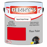 Denny's Floor Paint For Sheds Colour- Signal Cargo Orange - Durable Anti-Slip Weatherproof