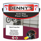 Denny's Floor Paint For Grip Coating Colour- Signal Cargo Red - Anti-Slip Hardwearing Safe