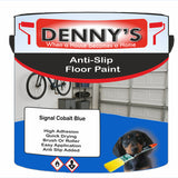 Denny's Floor Paint For Grip Coating Colour- Signal Cobalt Blue - Anti-Slip Hardwearing Safe