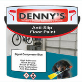 Denny's Floor Paint For Grip Coating Colour- Signal Compressor Blue - Anti-Slip Hardwearing Safe