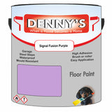 Denny's Floor Paint For Garages Colour- Signal Fusion Purple - Oilproof Tyre-Tough Hardwearing