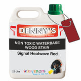 Denny's Stain Paint For Decking Colour- Signal Heatwave Red - Anti-Slip Weatherproof Nourish
