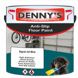 Denny's Floor Paint For Grip Coating Colour- Signal Jet Blue - Anti-Slip Hardwearing Safe