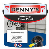 Denny's Floor Paint For Grip Coating Colour- Signal Marine Blue - Anti-Slip Hardwearing Safe
