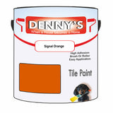 Denny's Tile Paint For Bathroom Tile Colour- Signal Orange - Moistureproof Easy-Clean Makeover