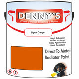 Denny's High Temp Paint For Stoves Colour- Signal Orange - Heatproof Soot-Resistant Durable