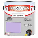 Denny's Floor Paint For Sheds Colour- Signal Plasma Violet - Durable Anti-Slip Weatherproof