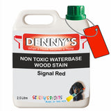 Denny's Stain Paint For Decking Colour- Signal Red - Anti-Slip Weatherproof Nourish