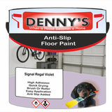Denny's Floor Paint For Grip Coating Colour- Signal Regal Violet - Anti-Slip Hardwearing Safe