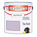 Denny's Tile Paint For Bathroom Tile Colour- Signal Regal Violet - Moistureproof Easy-Clean Makeover