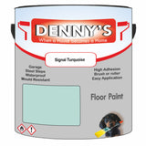 Denny's Floor Paint For Commercial Areas Colour- Signal Turquoise - High-Traffic Anti-Slip Hardwearing