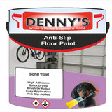 Denny's Floor Paint For Grip Coating Colour- Signal Violet - Anti-Slip Hardwearing Safe