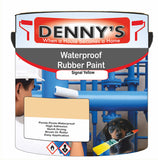 Denny's Waterpoof Paint For Ponds Colour- Signal Yellow - Waterproof Fish-Safe Leakstop