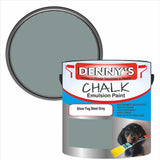 Denny's Chalk Paint For Walls Colour- Silver Fog Steel Grey - Matte Wipe-Clean Coverage