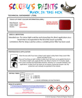 Instructions for use Skoda Velvet Red Car Paint