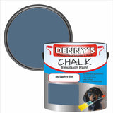Denny's Chalk Paint For Walls Colour- Sky Sapphire Blue - Matte Wipe-Clean Coverage