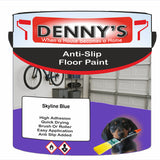 Denny's Floor Paint For Grip Coating Colour- Skyline Blue - Anti-Slip Hardwearing Safe