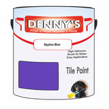 Denny's Tile Paint For Bathroom Tile Colour- Skyline Blue - Moistureproof Easy-Clean Makeover