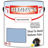 Denny's High Temp Paint For Grilles Colour- Skyline Nautical Blue - Heatproof Rustguard Durable