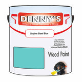 Denny's Wood Paint For Doors Colour- Skyline Steel Blue - Scuffproof Weatherproof Smooth