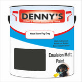Denny's Emulsion Paint For Ceilings Colour- Haze Stone Fog Grey - Matte Low-Splatter Stain-Hide Bright