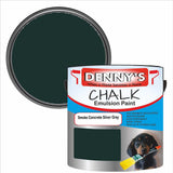 Denny's Chalk Paint For Walls Colour- Smoke Concrete Silver Grey - Matte Wipe-Clean Coverage